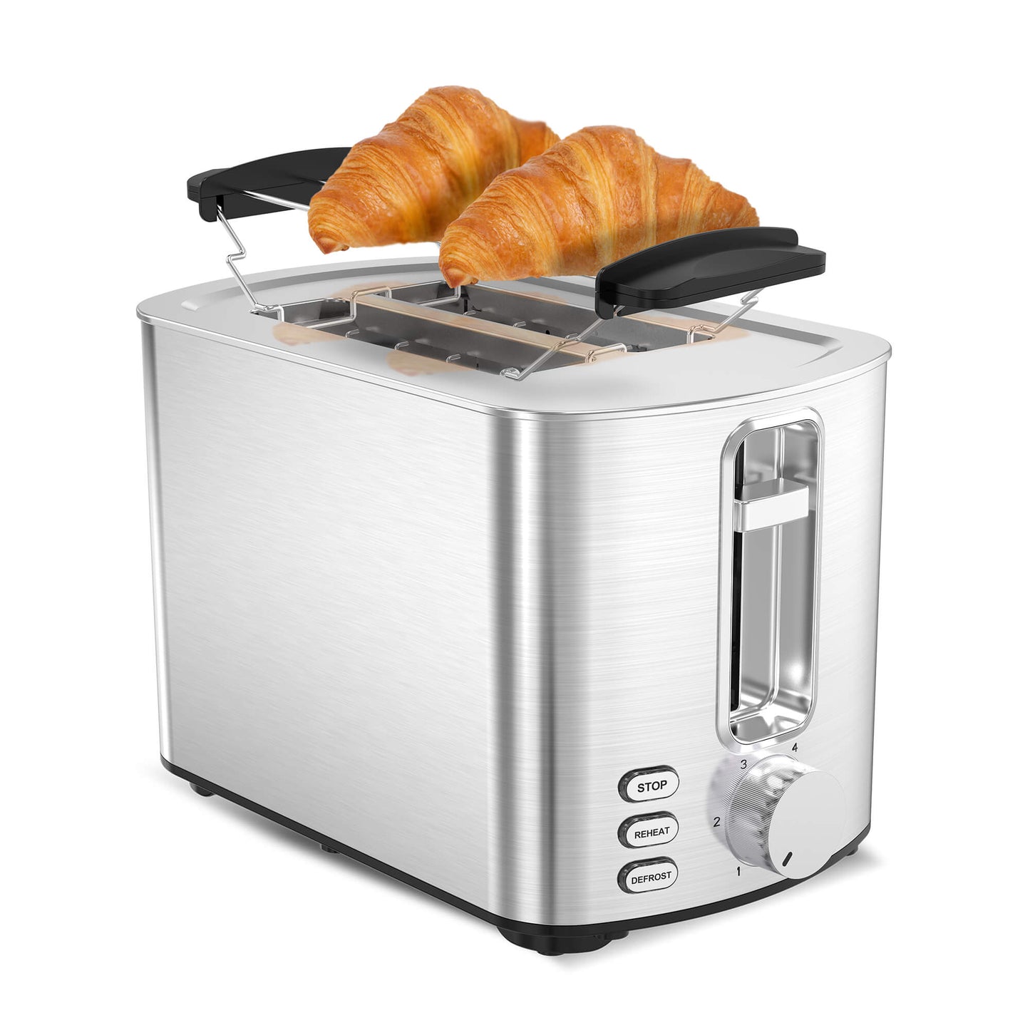 TurboTronic BF12 Toaster - Brødrister - 2 skiver - rustfrit stål