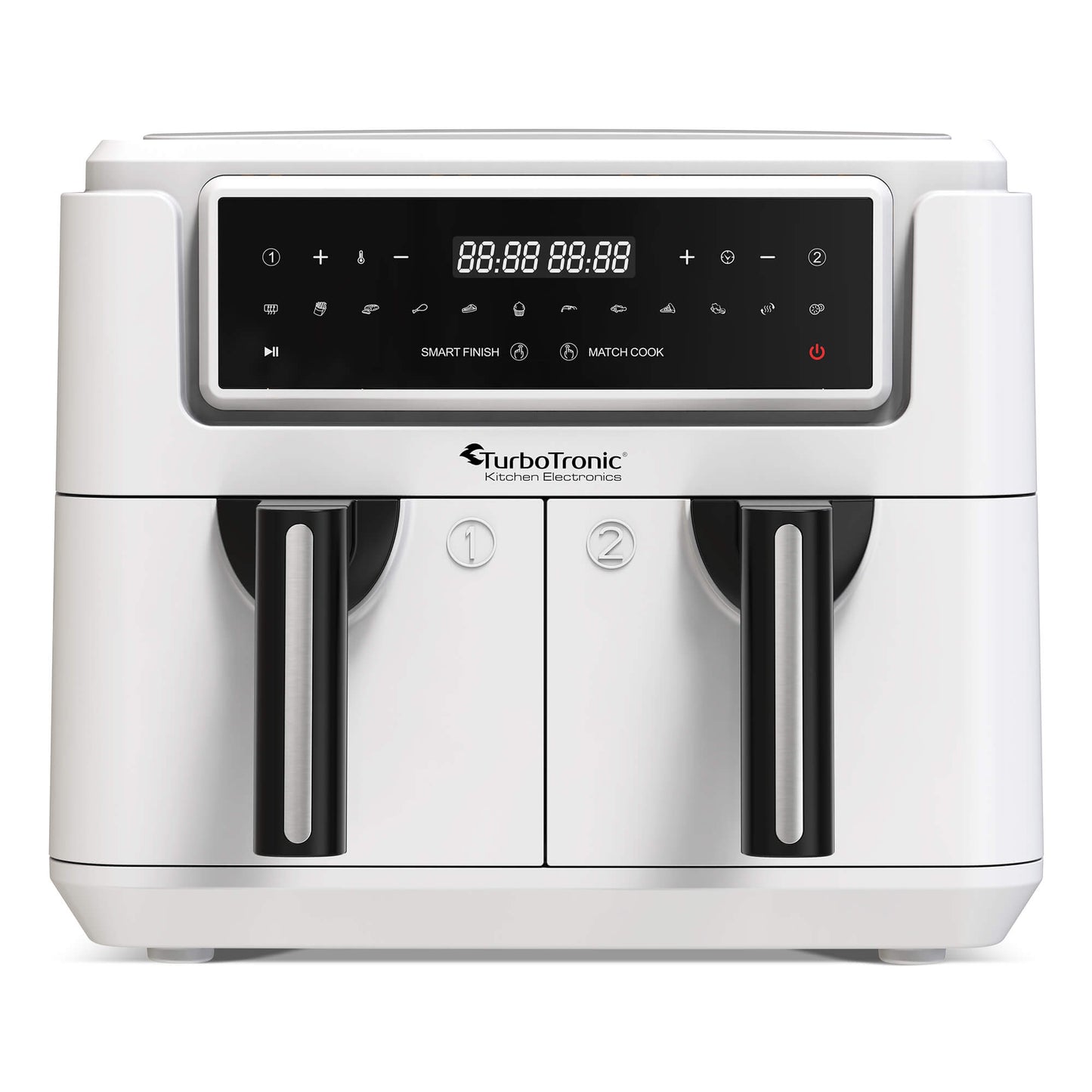 TurboTronic AF118 Dual Airfryer XL - 7,6 liter - hvid