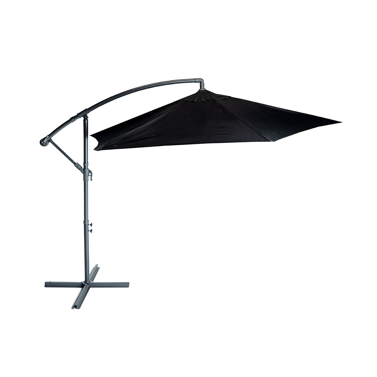 Luksus XXL Flydende Parasol - Ø 3 meter - Inklusiv beskyttelsescover - Sort