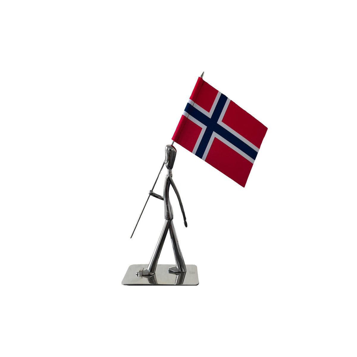 Kay Bojesen fanebærer med norsk og dansk flag