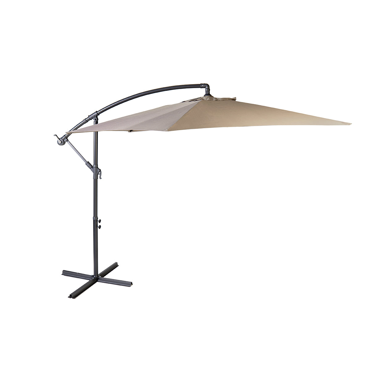 Luksus XXL Flydende Parasol - Ø 3 meter - Inklusiv beskyttelsescover - Taupe