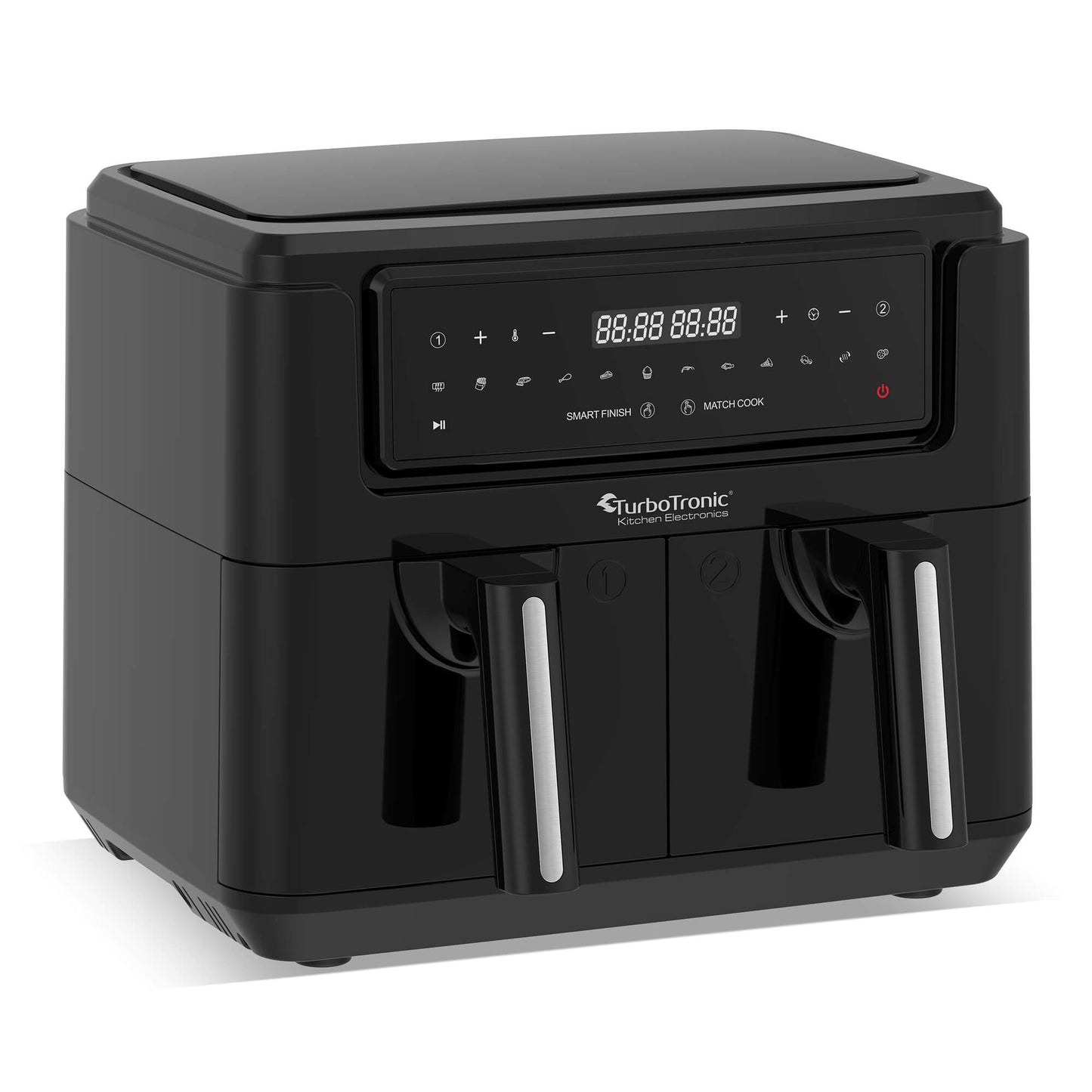 TurboTronic AF118 Dual Airfryer XL - digital - 7,6 liter - sort