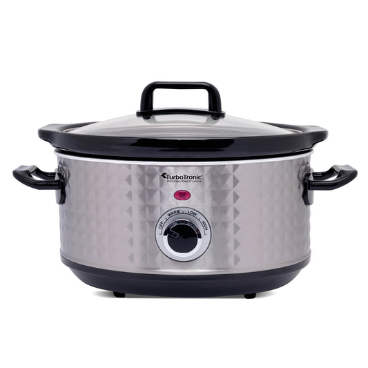 TurboTronic SC3D Slowcooker med varmefunktion - rustfrit stål - 3,5L