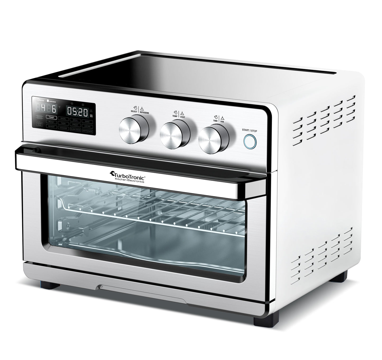 TurboTronic AF32DRD Airfryer XXL med Ovn - 32 Liter - Rustfrit stål