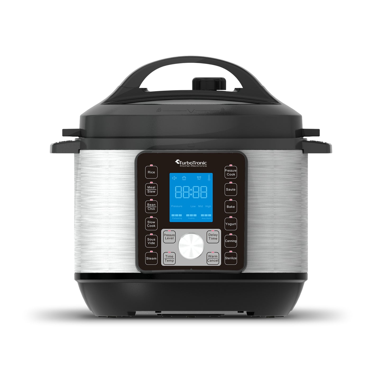 TurboTronic DPC8 Digital trykkoger - 6 liter - rustfrit stål/Sort