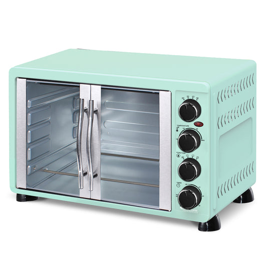 TurboTronic FEO55 Fritstående ovn - med 2 låger - 55L - Grøn