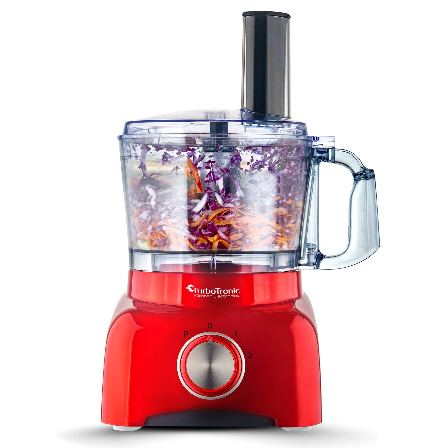 TurboTronic FP800 Foodprocessor - 1,2 liter - Rød