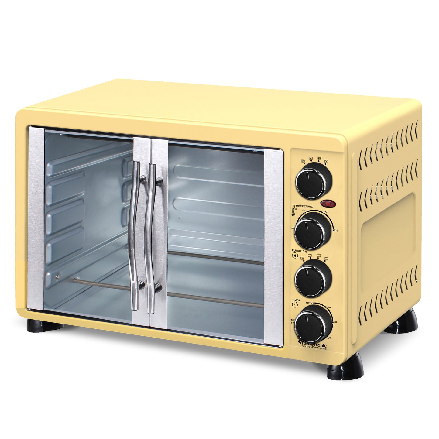 TurboTronic FEO55 Fritstående Ovn - med to låger - 55L - Creme