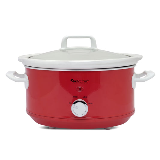 TurboTronic SC3P Slow Cooker - Steamer - 3,5 liter - Rød