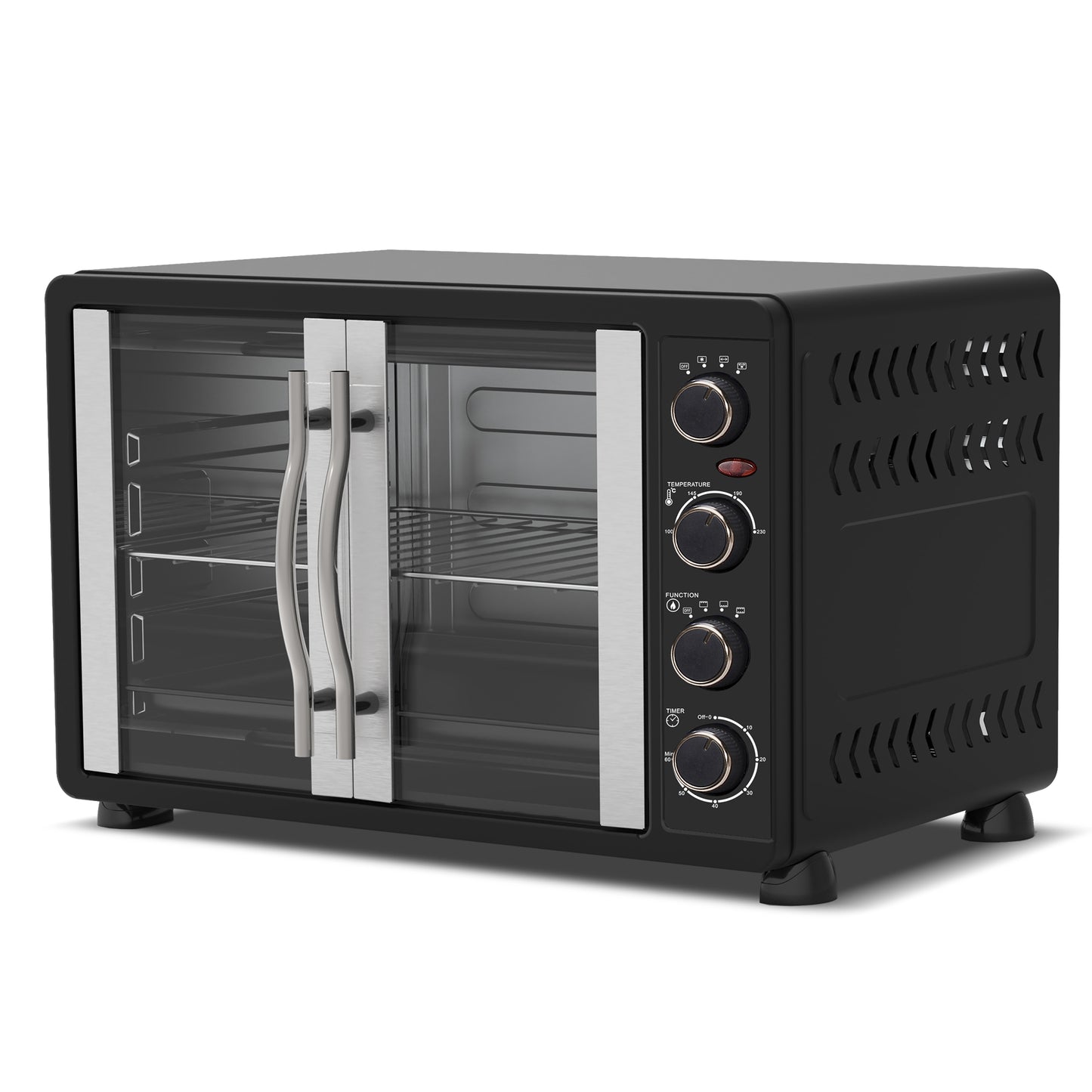 TurboTronic FEO45 - ovn - med to låger - 45L - Sort