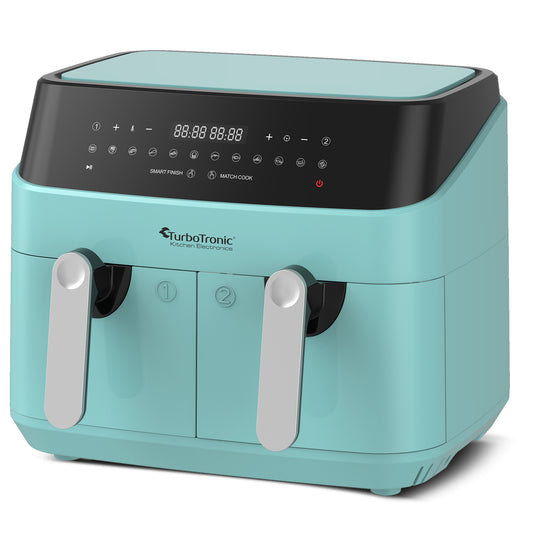 TurboTronic DAF5 Double Airfryer XXL - 9 Liter - Turkis