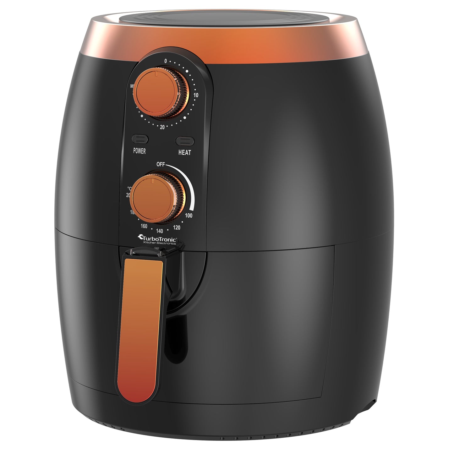TurboTronic AF10M Airfryer - Hot air fryer - 3.5L - Sort