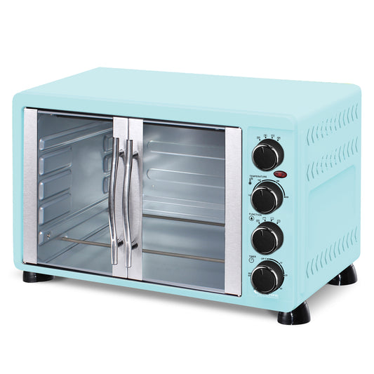 TurboTronic FEO55 Fritstående ovn - med to låger - 55L - Turkis