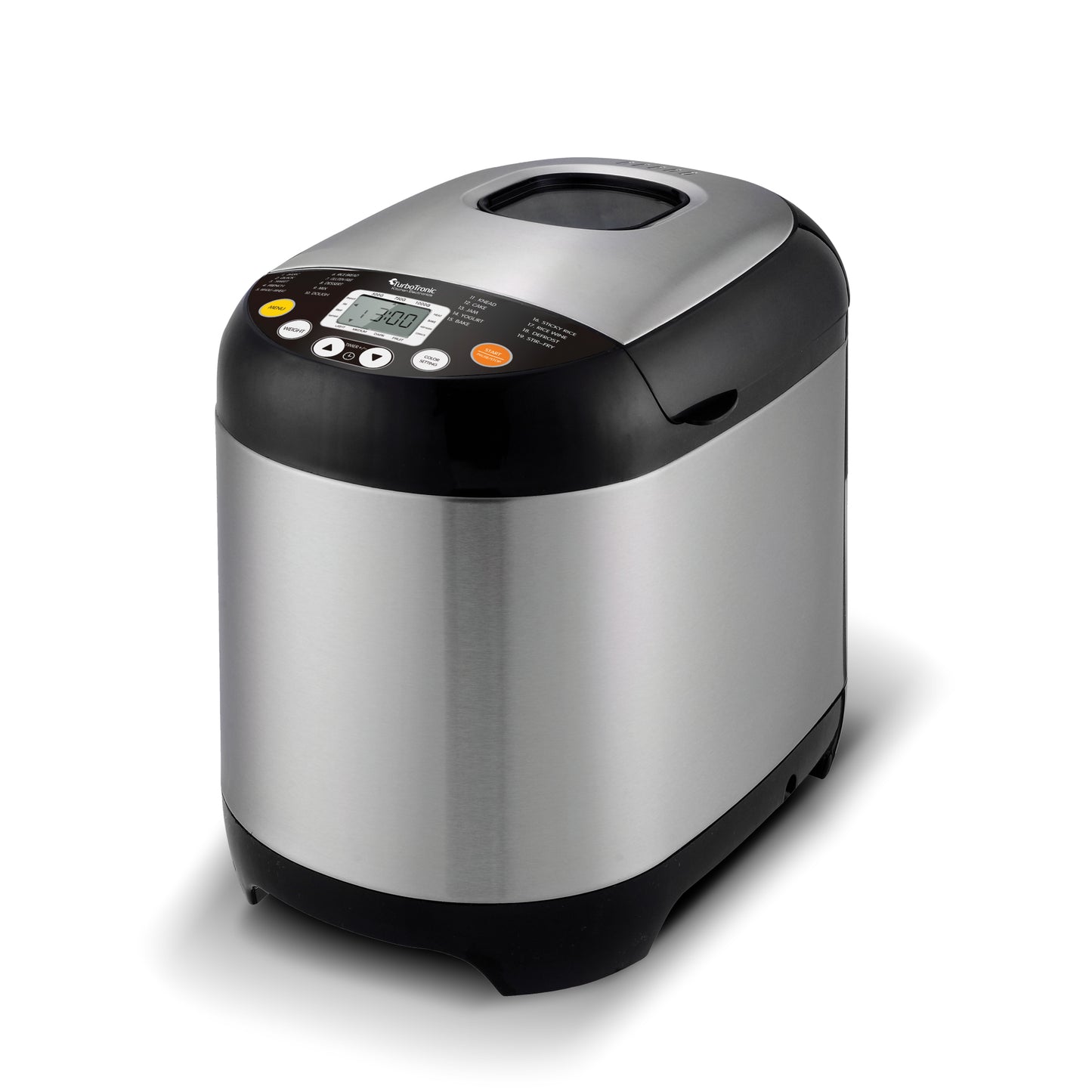 TurboTronic BM100 bagemaskine - 19 bageprogrammer - rustfrit stål / Sort