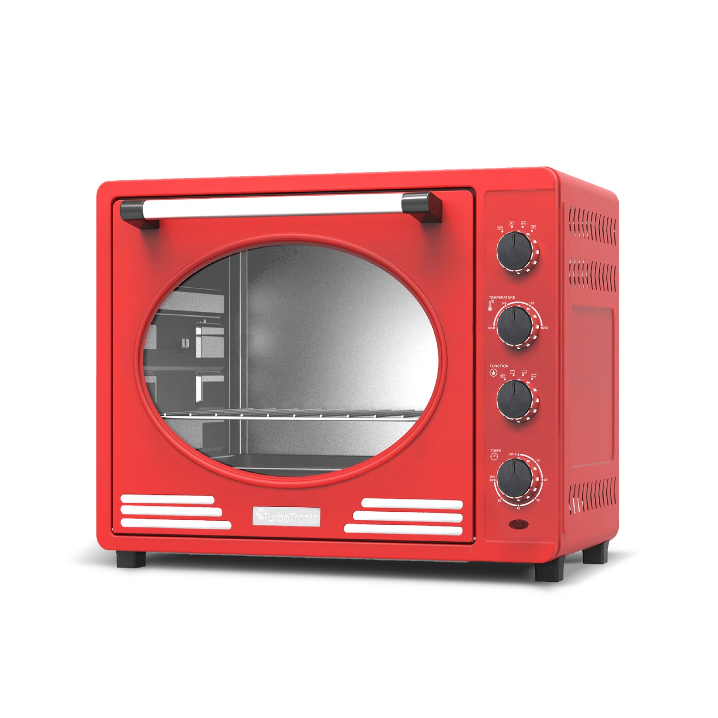TurboTronic EV35R Retro Elektrisk Ovn - 35 liter - Rød