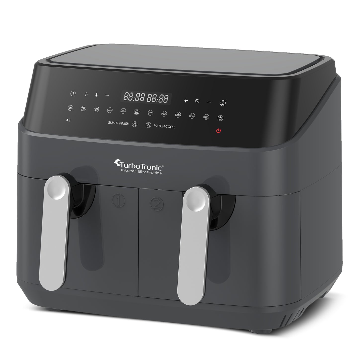 TurboTronic DAF5 Double Airfryer XXL - 9 Liter - Grå