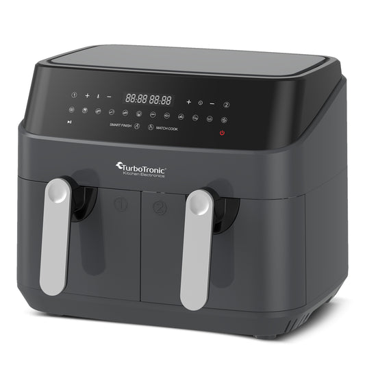 TurboTronic DAF5 Double Airfryer XXL - 9 Liter - Grå