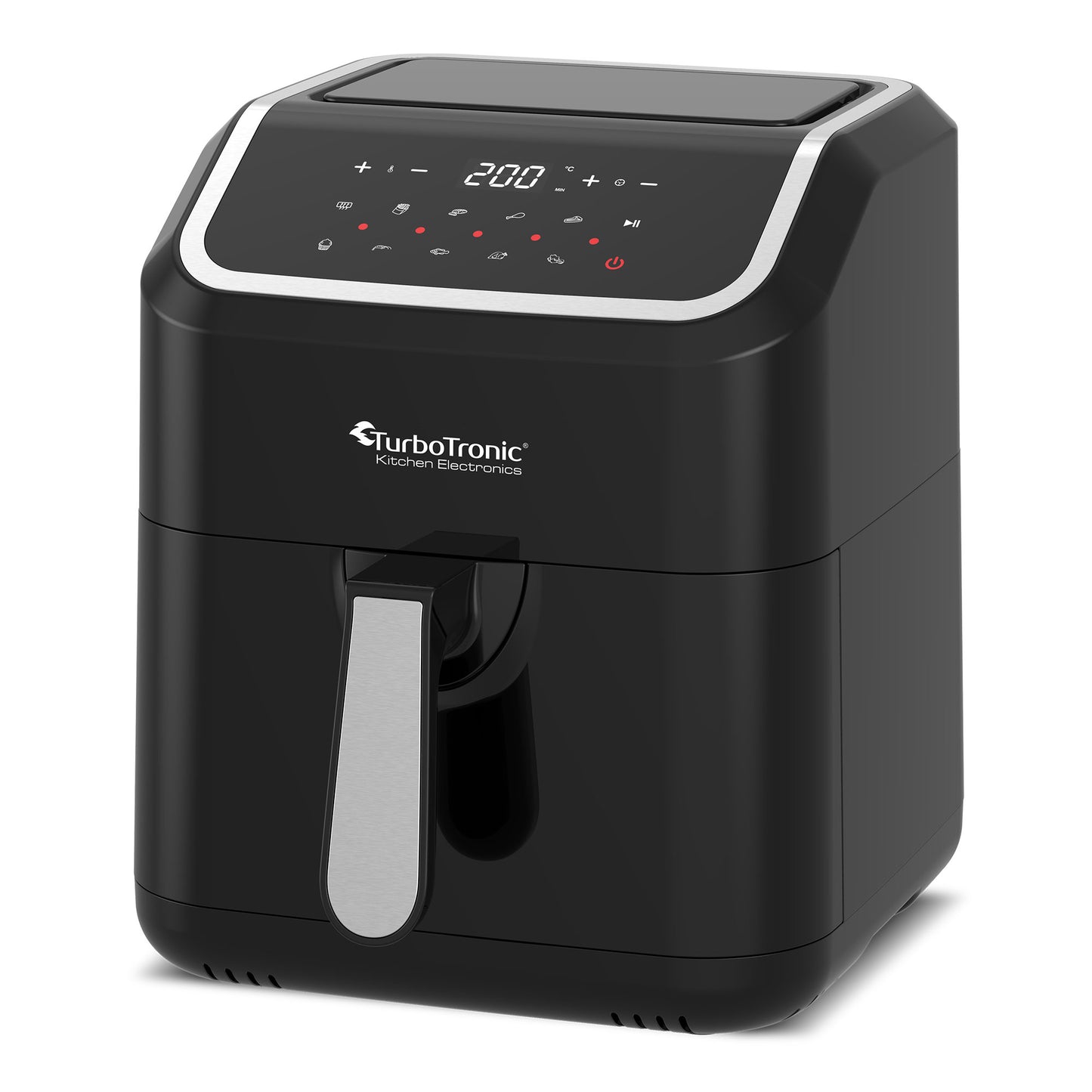 TurboTronic AF12 Digital Airfryer XL - Hot air fryer - 5 Liter - Sort