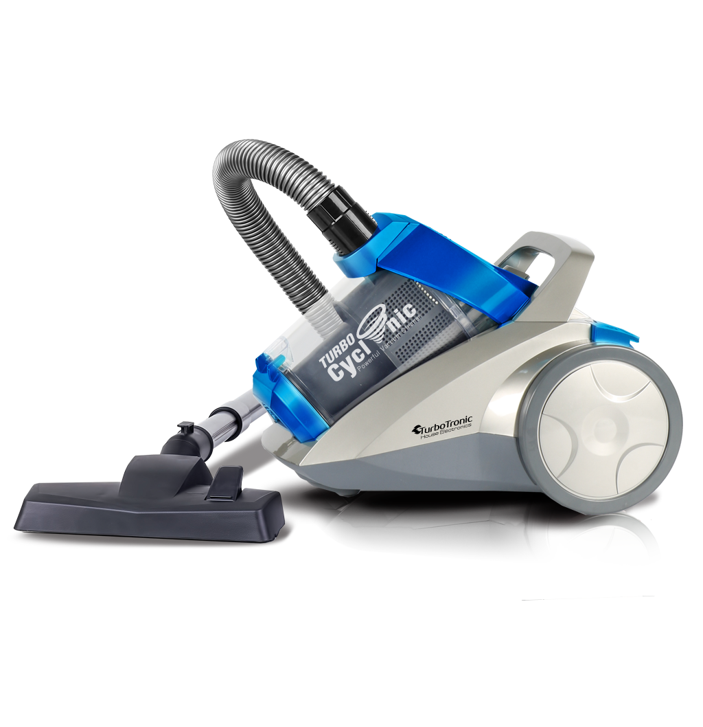 TurboTronic CV04 Poseløs Støvsuger - 4 Liter - Grå/Blå