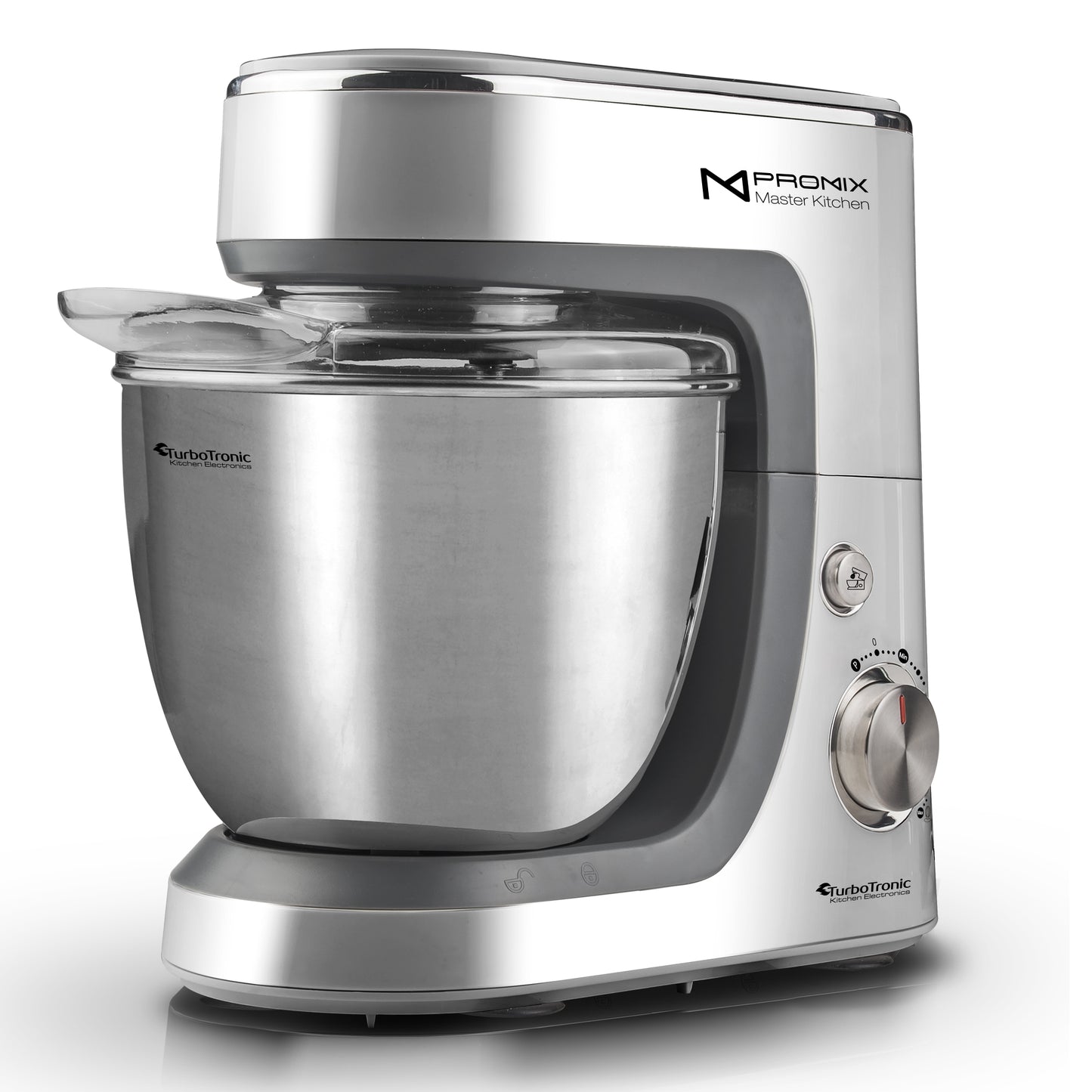 TurboTronic TT-017 Food Processor - Blender - 4,3 Liter - Sølv
