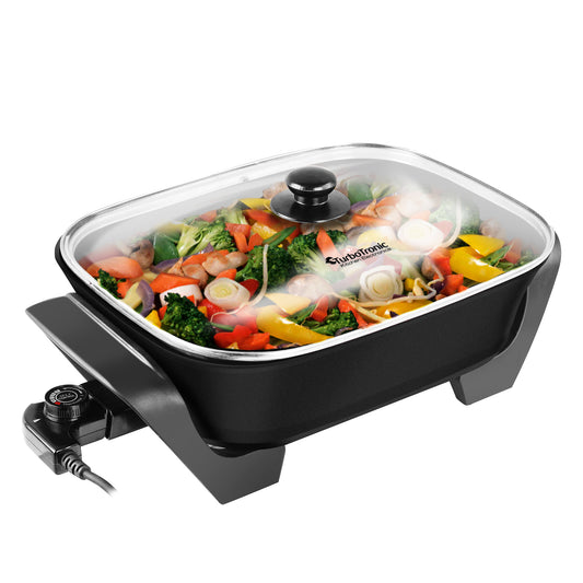 TurboTronic EP4 Elektrisk pande - casarolle - 8 liter - sort